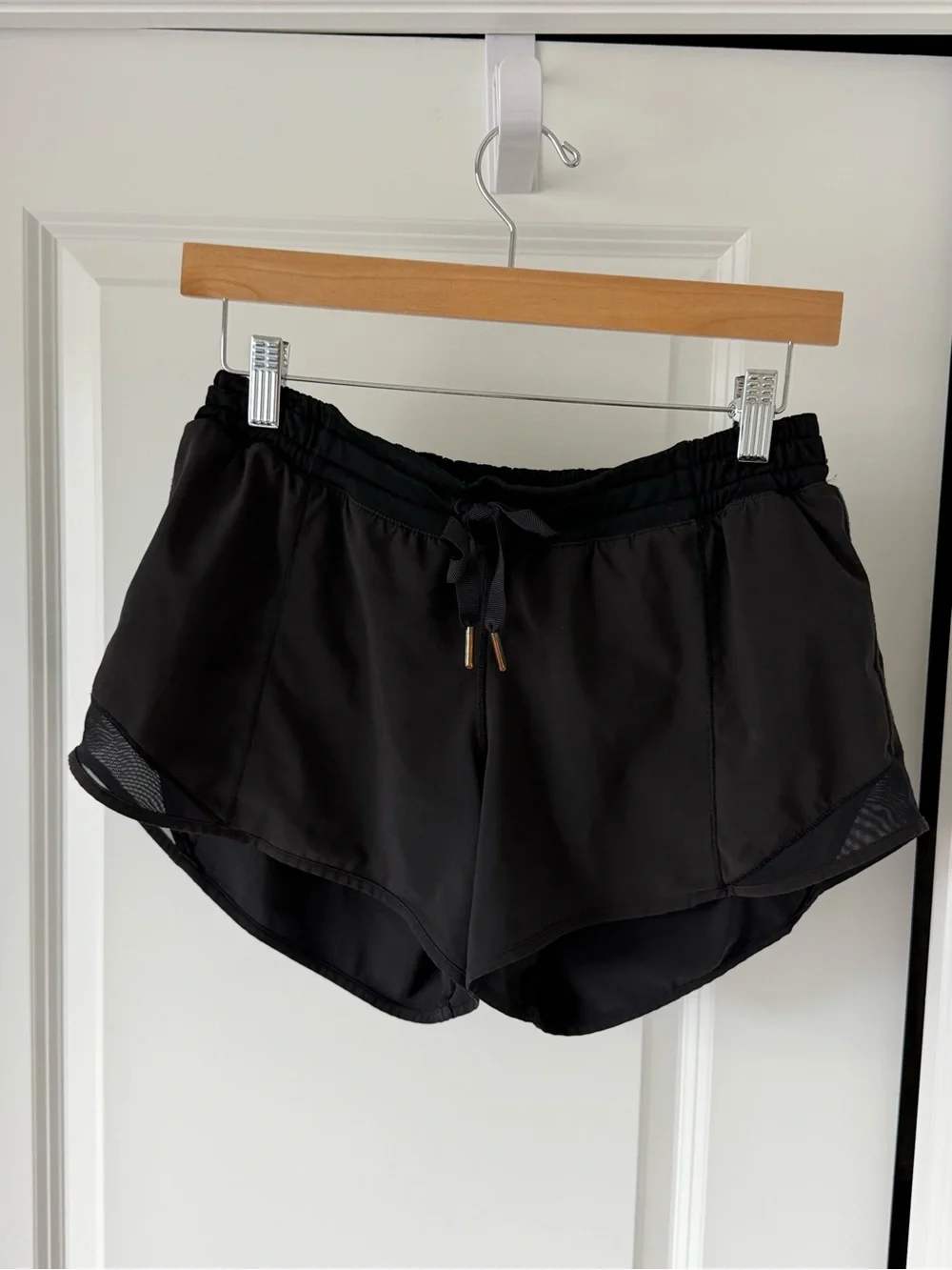 lululemon athletica Black Ladies Running Shorts with Drawstring